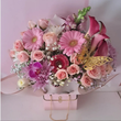 Load image into Gallery viewer, Discover a splendid collection of seasonal floral bouquets. Each unique arrangement is a stunning dichotomous mix of breathtaking color combinations. This incredibly beautiful and bountiful arrangement boasts a lush selection of fresh flowers, featuring the perfect hues and a delightful variety of blossoms. Flowers are not just a gift; they are the finest way to celebrate, brighten someone’s day, or express sentimental love and feelings.