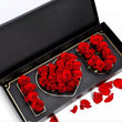 Load image into Gallery viewer, A beautiful bouquet of fresh red roses wrapped in elegant paper, set against a romantic background with soft lighting and floating hearts. Perfect for Valentine’s Day flower delivery. A beautiful bouquet of fresh red roses wrapped in elegant paper, set against a romantic background with soft lighting and floating hearts. Perfect for Valentine’s Day flower delivery.