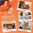 Load image into Gallery viewer, A Unique Gifts Packed with Love and Care: The gift box includes 7 delightful items: a 20-oz tumbler with a stainless steel straw for her daily hydration, an orange blossom-scented candle to create a calming ambiance, luxurious orange blossom bath salts, a fragrant floral bath bomb, a floral-scented soap, a elegant glass crown jewelry storage box, and a heartfelt card with dried flowers to express your love and appreciation.
