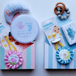 Load image into Gallery viewer, Beautiful Baby Gifts.We create beautiful baby gifts for newborns and infants. From baby showers to first birthdays, we have a large selection of adorable gifts. Perfect as a Baby shower gift or as a way to reach out to a long-distance friend, these modern baskets will make a great impression!