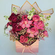 Load image into Gallery viewer, We specialize in floral arrangements, gift baskets, and custom gifts for all occasions, with same-day delivery seven days a week throughout Las Vegas and Henderson. Our services cover North Las Vegas, Henderson, Boulder City, and Las Vegas Strip Hotels. Gifts for any occasion include Birthday Gift Baskets, Anniversary Gift Baskets, Thank You Gift Baskets, and much more, such as vibrant roses, elegant . Fresh floral arrangement with roses and seasonal blooms, perfect for birthday and anniversary celebration
