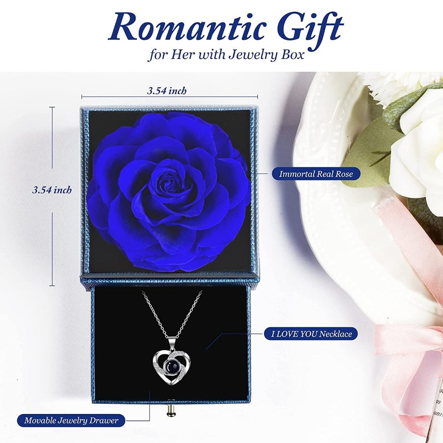 Buy Preserved rose with necklace, Gift for Girlfriend Anniversary gift  Birthday Gifts Online In India At Discounted Prices