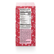 Load image into Gallery viewer, The back of a pink and white box Chocolate Cups, showing the nutrition facts label, on a clean white background.
