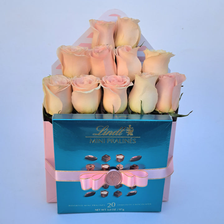 We’ve brought together classic beauty and sweet indulgence, creating one unforgettable gift. Priority mail is a stylish combination of dozen of roses and a gourmet chocolate box in a modern envelop box! Pick your color of roses, choose your arrangement preferences of one, two, or three rows, and select your favorite box of chocolate. The color of your envelope is your priority as well! Same day delivery in Las Vegas .Best gift baskets in Las Vegas