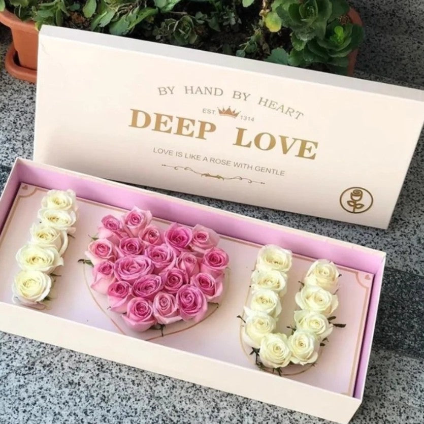I Love You Flower Box for Flower Arrangements 